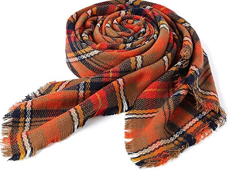 women scarves-grey brown