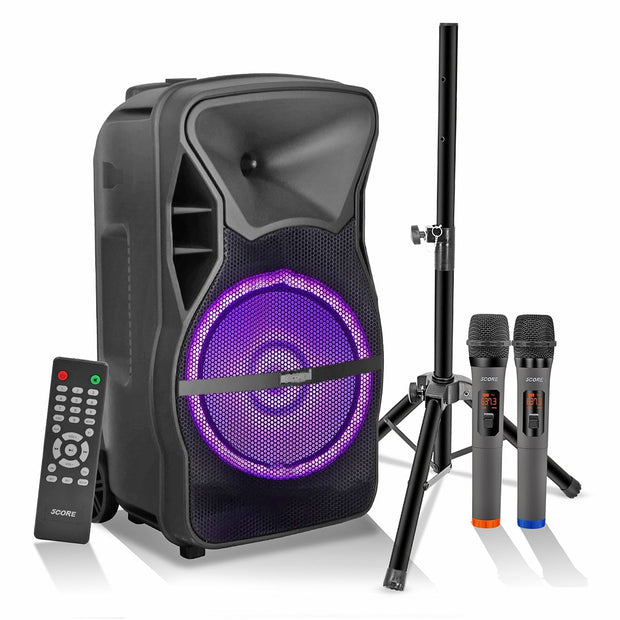 5Core 12 inch PA Portable Bluetooth Party Speaker Karaoke Boombox + 2 - Follow yourDream