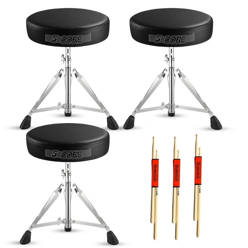5Core Drum Throne Padded Adjustable Guitar Stool Drummer Seat for - Follow yourDream