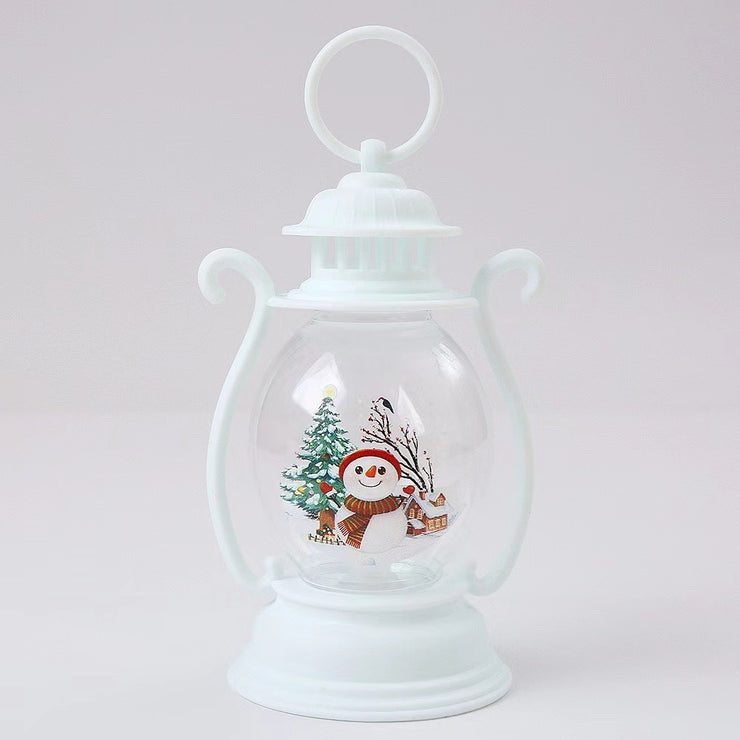 Christmas Decorations Luminous Children's Handheld Creative Small Oil Lamp Desktop Ornament New Decoration Props Hanging