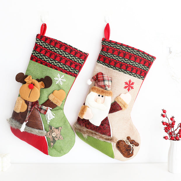 Christmas socks snowman socks decorative socks Christmas gift bags pendants