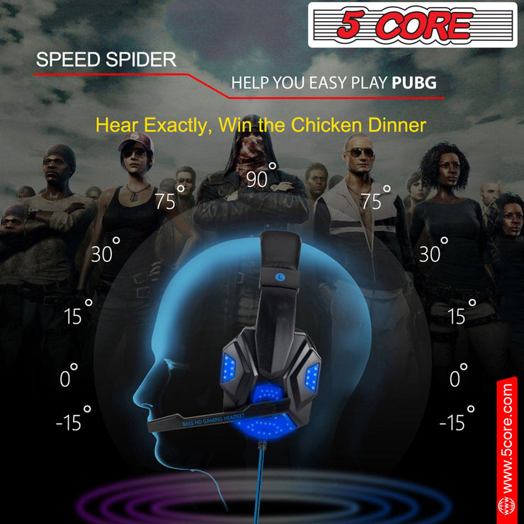 5 CORE 2Pcs Gaming Headset for PS4 PC One PS5 Console Controller, - Follow yourDream