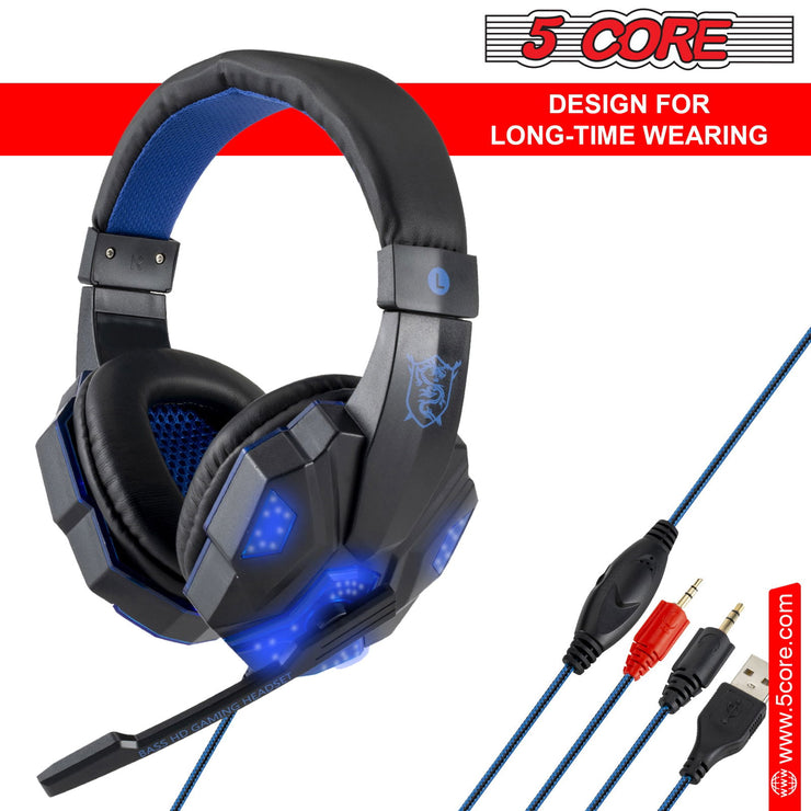 5 CORE Gaming Headset for PS4 PC One PS5 Console Controller, Noise - Follow yourDream