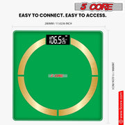 5 Core Bathroom Smart Scale for Body Weight Accurate BLuetooth Digital - Follow yourDream