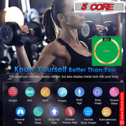 5 Core Bathroom Smart Scale for Body Weight Accurate BLuetooth Digital - Follow yourDream