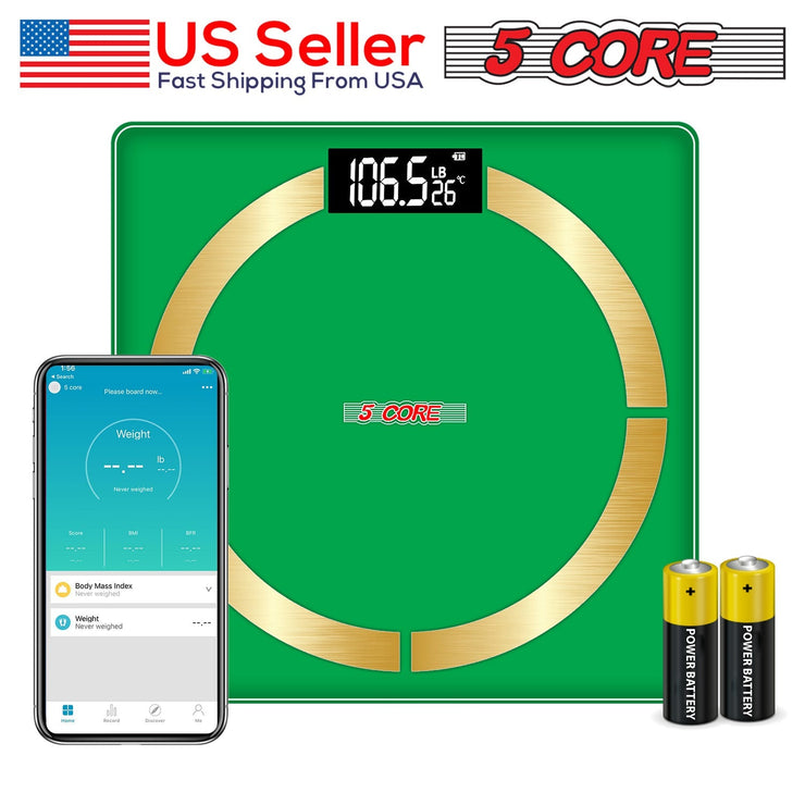 5 Core Bathroom Smart Scale for Body Weight Accurate BLuetooth Digital - Follow yourDream