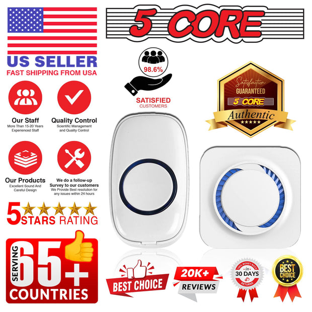 5 Core Wireless Doorbell Remote Button Door Bell for Home Waterproof - Follow yourDream