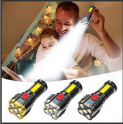 5 Led Flashlight Strong Light Outdoor Portable Cob Side Light Work Light USB Rechargeable Led Flashlight - Follow yourDream