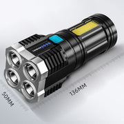 5 Led Flashlight Strong Light Outdoor Portable Cob Side Light Work Light USB Rechargeable Led Flashlight - Follow yourDream
