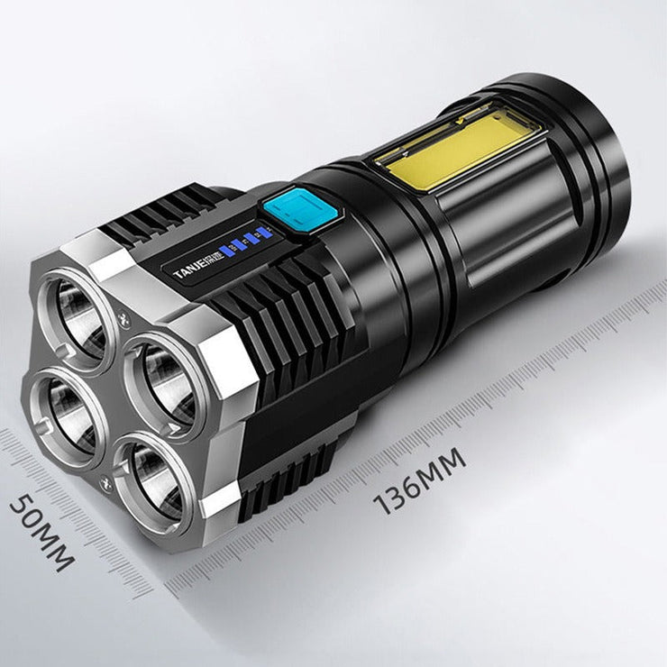 5 Led Flashlight Strong Light Outdoor Portable Cob Side Light Work Light USB Rechargeable Led Flashlight - Follow yourDream