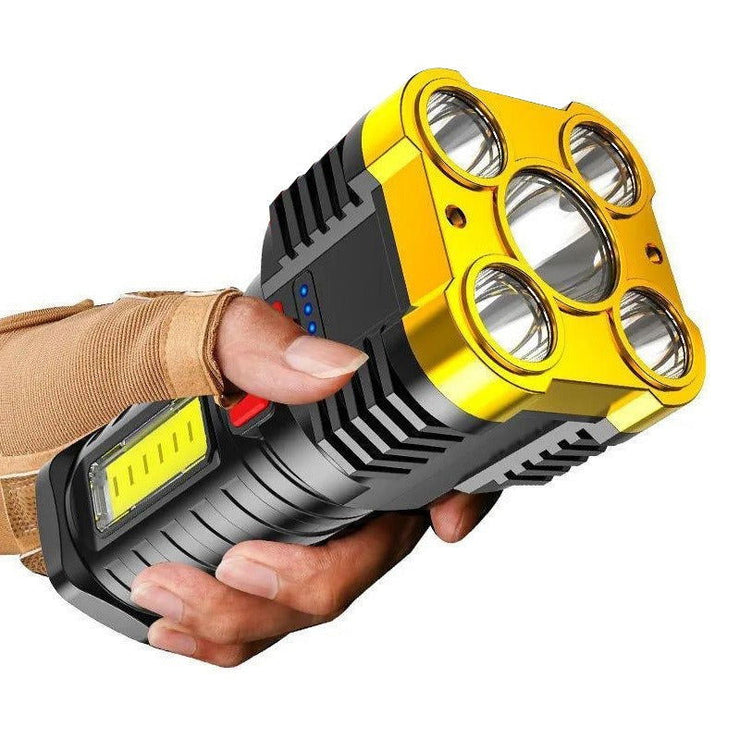5 Led Flashlight Strong Light Outdoor Portable Cob Side Light Work Light USB Rechargeable Led Flashlight - Follow yourDream