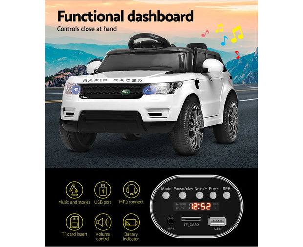 Kids Electric Ride on Car SUV Range Rover-Inspired Cars Remote 12V White