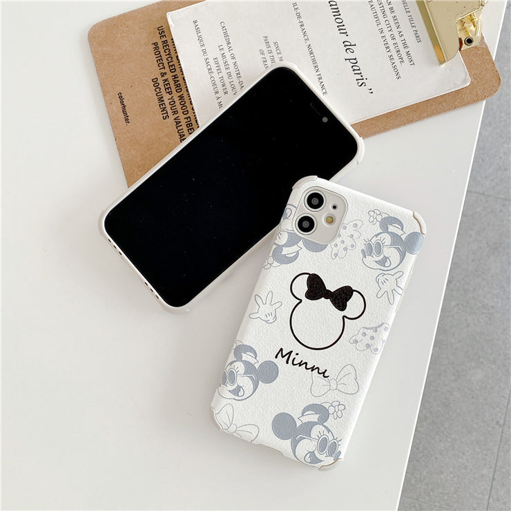 Cute Mickey Mouse suitable for iphone12 / 11pro mobile phone case Minnie skin Apple 7 / 8 protective case