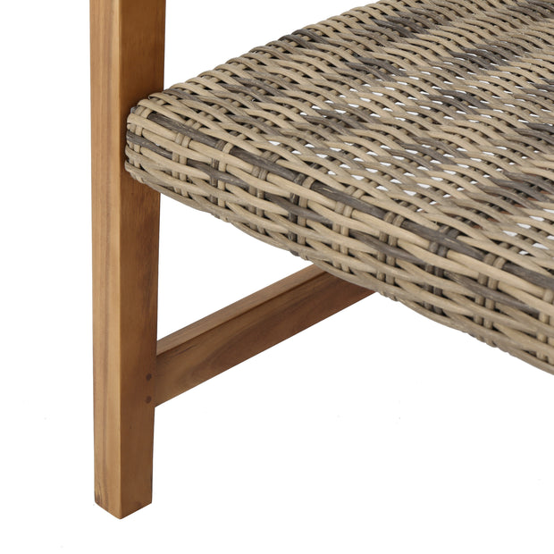 HAMPTON WOOD + WICKER CLUB CHAIR ( set of 2)