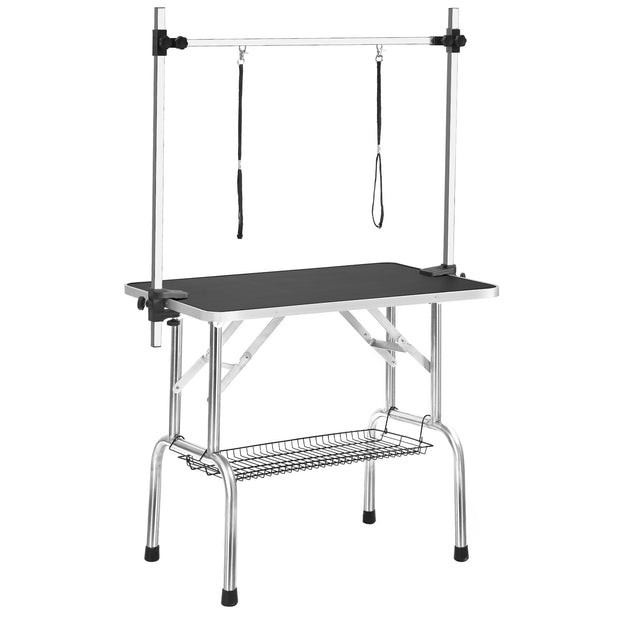 36" Professional Dog Pet Grooming Table Adjustable Heavy Duty Portable w/Arm & Noose & Mesh Tray