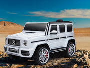 Mercedes Benz G63 Children's Electric Vehicle with Remote Control 12V Music, Horn, Spring Suspension, Safety Lock and License