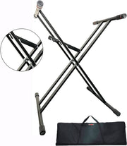 5 Core Keyboard Stand Riser • Double Braced X Style Adjustable Width