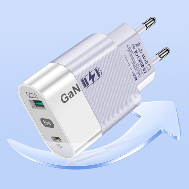 65W Gallium Nitride Charger GaN Charging Source Fast Charging Phone Charging Head