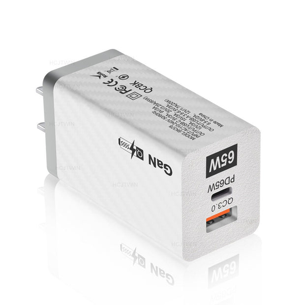 65W Gallium Nitride Charger Dual Line Charging Head - Follow yourDream