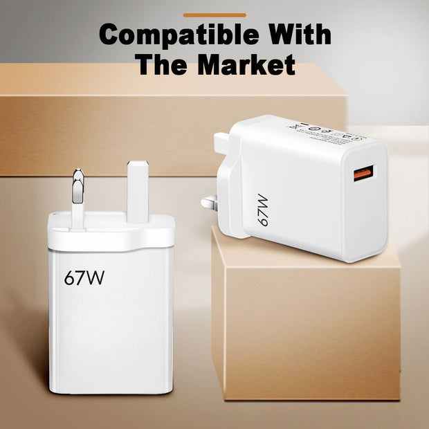 67W ultra fast charging charger with fast flash charging head - Follow yourDream