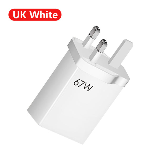 67W ultra fast charging charger with fast flash charging head - Follow yourDream