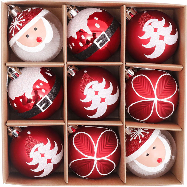 6CM 9 Christmas Balls Christmas Decorations Christmas Tree Decorations Small Pendants - Follow yourDream