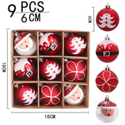 6CM 9 Christmas Balls Christmas Decorations Christmas Tree Decorations Small Pendants - Follow yourDream