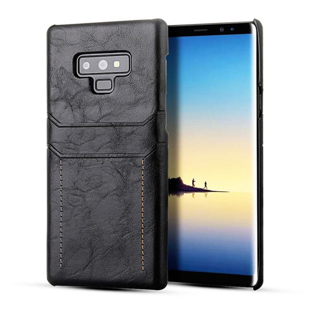 Card Holder Case for Samsung Galaxy Note 9 8 Luxury Leather Wallet Shockproof Slim Hard Back Cover for Galaxy