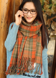 Scarf Winter Women's New Color Grid Imitation Cashmere Scarf Autumn Winter Thick Fashion Warm Versatile Scarf Shawl