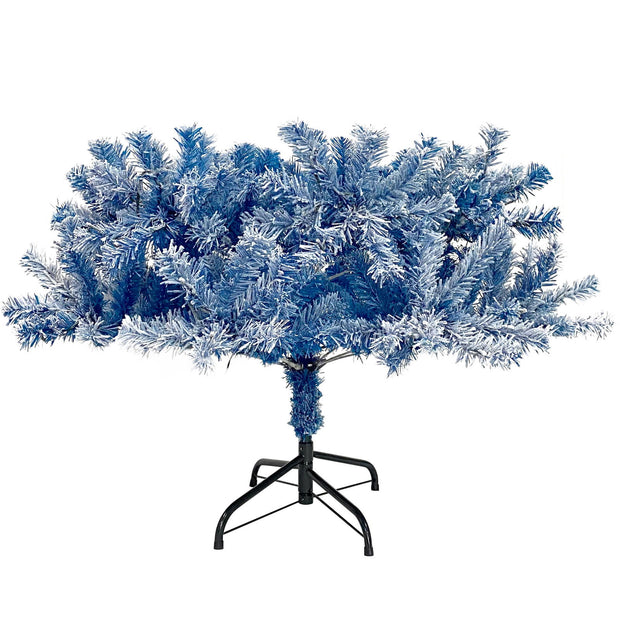 6FT pre ignited hinge chain artificial fir Christmas tree, Christmas tree snowflake flocking person with 750 Christmas branches - Follow yourDream