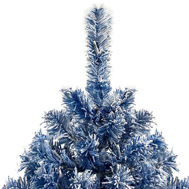 6FT pre ignited hinge chain artificial fir Christmas tree, Christmas tree snowflake flocking person with 750 Christmas branches - Follow yourDream