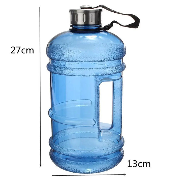 2.2L Portable Size PETG Large Capacity Water Bottle Training Sports Workout Drink Bottle Shaker Bottle with Handle Outdoor Gym