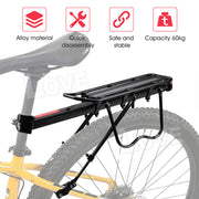 Aluminum Bike Rear Rack Seat Luggage Carrier Bicycle Post Mountain Mount Pannier