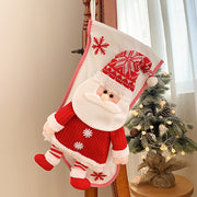 Christmas Sock Bag Knitted Stereo Snowman Gift Bag Christmas Eve Candy Socks Children Christmas Gift Socks