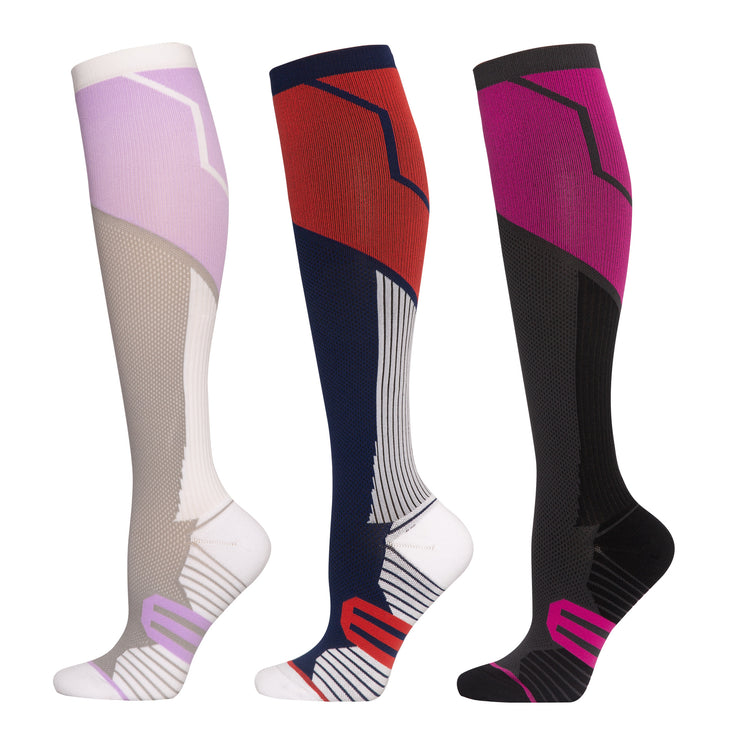 Outdoor sports pressure socks, women's long tube skipping rope fitness calf socks, second grade gradient elastic compression socks 