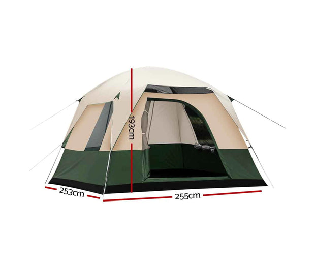 Family Camping Tent 4 Person Hiking Beach Tents Canvas Ripstop