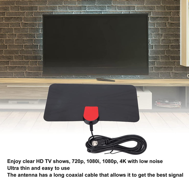 Digital Indoor TV ANTENNA-1080P 4K HDTV Antenna 100 Miles / 160km Receiving Range UHF 470-862MHz