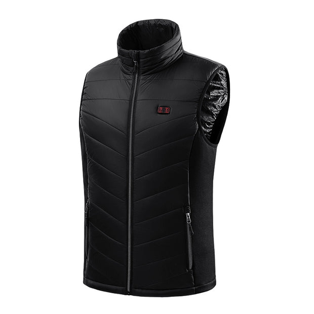 Heated vest, intelligent constant temperature heating suit, men's style electric vest, outdoor warm and cold proof heating vest