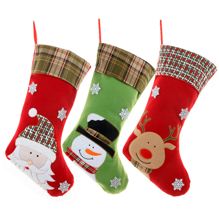 Christmas Decorations Cartoon Embroidery Christmas Socks Christmas Socks Gift Bag