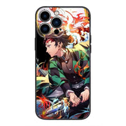 Suitable for Apple 14Promax phone case matte TPU new Ghost Slayer soft shell 13 anime 15pro