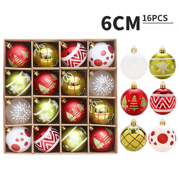 Christmas decorations 16 PCS Christmas Ball Decoration Christmas Tree Pendant Home Party Decoration