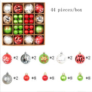 Christmas Ball Gift Set Creative Painted Plastic Ball Party Christmas Tree Red and White Hanging Ball Pendant Decoration