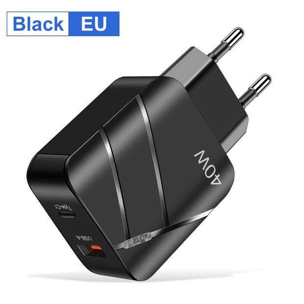 40W PD+QC3.0 mobile phone charger charging head travel charger