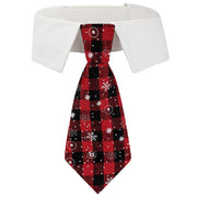 New British style handsome Christmas dog collar Christmas pet tie