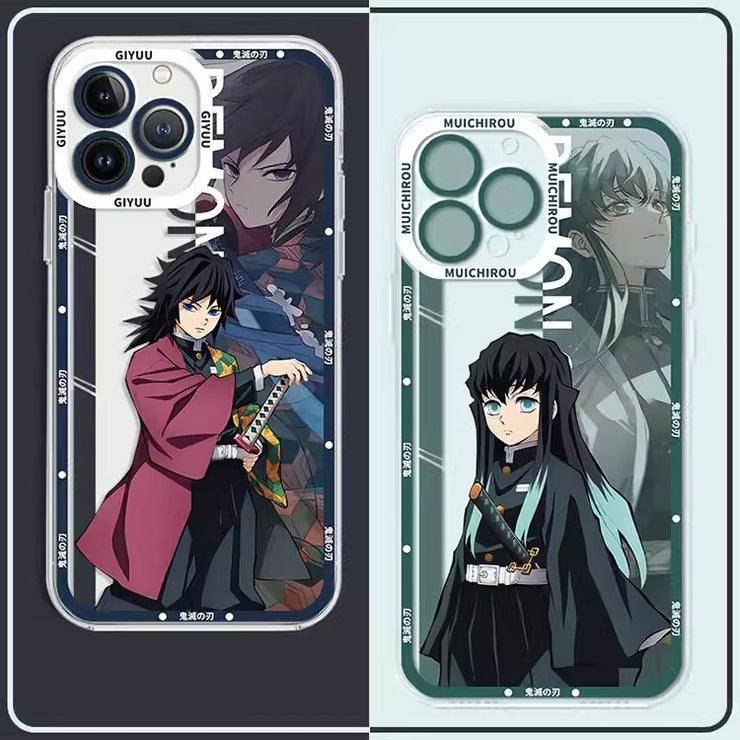 Ghost Slayer Phone Case Suitable for 15 Apple 14 Transparent iPhone 13 Pro Anime