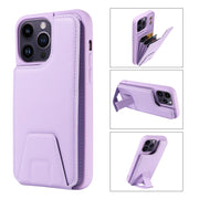 Suitable for Apple 15 phone case 13promax stand phone case adhesive leather anti drop 12 accordion card insertion phone case