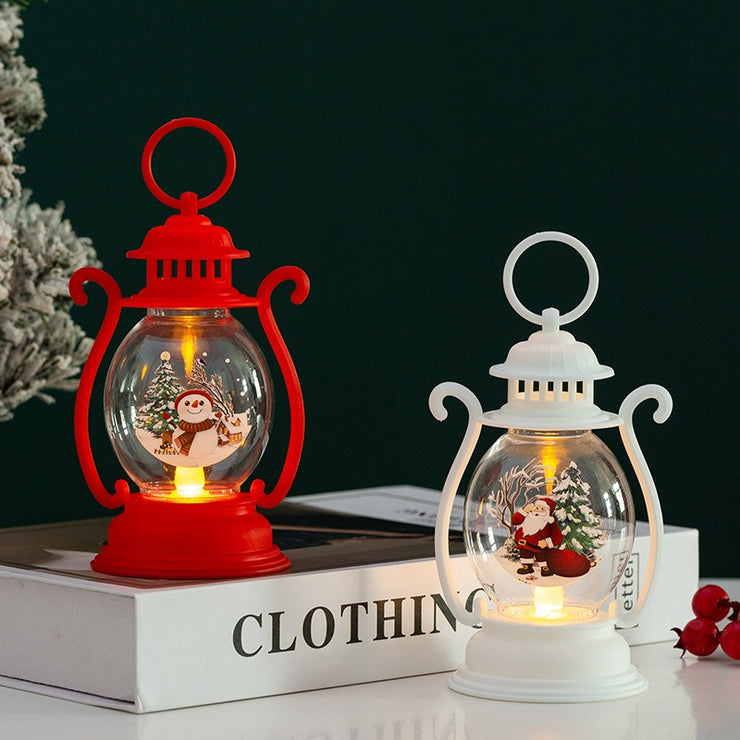 Christmas Decorations Luminous Children's Handheld Creative Small Oil Lamp Desktop Ornament New Decoration Props Hanging