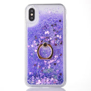 Shine Twinkle Liquid Quicksand Phone Case For iPhone11 Xs Max XR 6s 7/8plus Kickstand Ring Dynamic Cover Skin Shell Protection