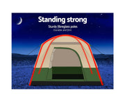 Family Camping Tent 4 Person Hiking Beach Tents Canvas Ripstop