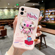 Suitable for iphone13 painted cartoon mobile phone case Apple 14promax Stitch is cute